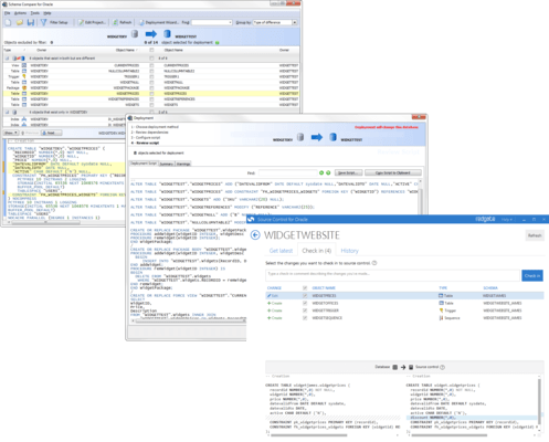 Captura de pantalla de Deployment Suite for Oracle
